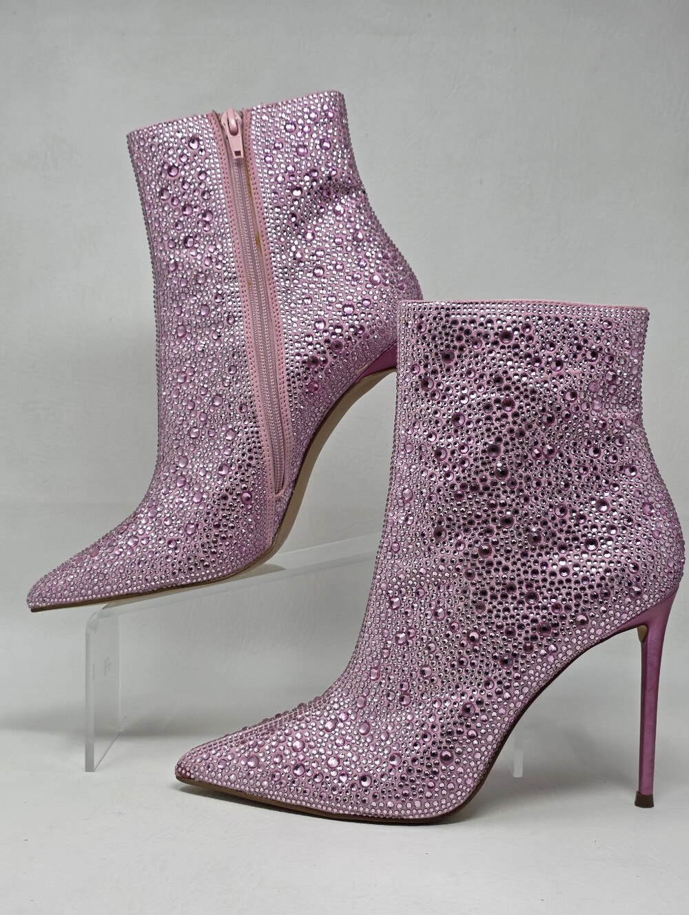 Steve Madden Pink Valora Bootie Rhinestone Sparkle Heels Women's Size 8.5 - Picture 3 of 12